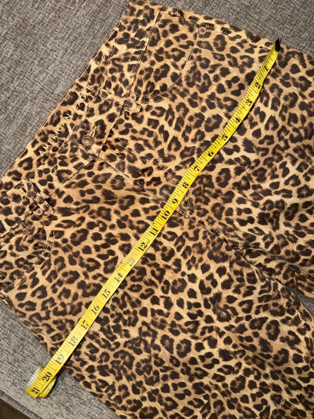 American Eagle Low Rise Cheetah Jeans - Picture 12 of 14